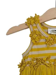 Vorschaubild 2 von Mädchen Sommerkleid Gr. 92 Gelb Gestreift Baumwolle
