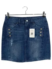 Vorschaubild 1 von EDC Jeansrock Damen Gr. 36 Blau Casual Minirock Baumwolle