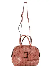 Vorschaubild 1 von Damen Henkeltasche Rosa Kroko-Prägung Elegant Luxuriös Schultertasche