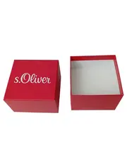 Vorschaubild 1 von Schmuckschatulle Rot Modern Geschenkbox Papier 9x9x7.5cm