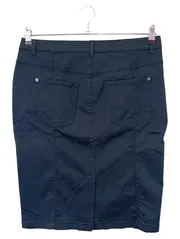 Vorschaubild 2 von Damen A-Linienrock Gr. 38/M Blau Lyocell Midirock Casual