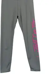 Vorschaubild 2 von Damen Sport Leggings Grau Gr. M mit Logo-Print