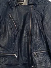 Vorschaubild 2 von Damen Lederjacke Gr. 36/S Blau Modern Casual