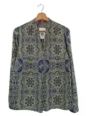 Vorschaubild 1 von Damen Bluse 38/M Blau Paisley Vintage Elegant Langarm