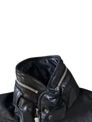 Vorschaubild 3 von Lederjacke Herren M Schwarz Modern Freizeit Reißverschluss