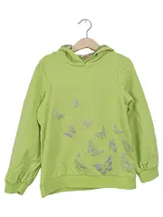 Vorschaubild 1 von Mädchen Kapuzenpullover Gr. 128/134 Grün Schmetterlinge Casual
