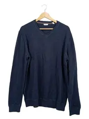 Vorschaubild 1 von Herren Pullover V-Ausschnitt Strickpullover Blau Gr. XL