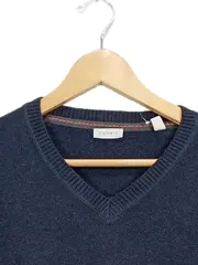 Vorschaubild 2 von Herren Pullover V-Ausschnitt Strickpullover Blau Gr. XL
