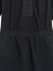 Vorschaubild 4 von Tunikakleid Damen Gr. 38/M Schwarz Spitze Boho