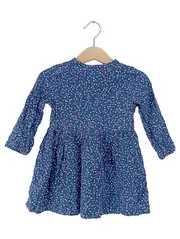 Vorschaubild 2 von Kinder Blusenkleid Gr. 92 Blau Blumenmuster Casual