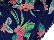 Vorschaubild 2 von Damen Shorts Blumenmuster Viskose Blau Gr. 38 M L20