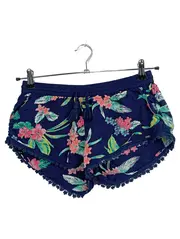 Vorschaubild 1 von Damen Shorts Blumenmuster Viskose Blau Gr. 38 M L20