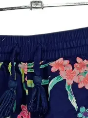 Vorschaubild 3 von Damen Shorts Blumenmuster Viskose Blau Gr. 38 M L20
