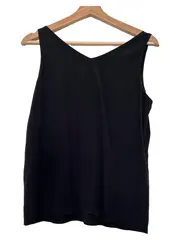 Vorschaubild 2 von Damen Top Basic Schwarz Gr. 36/S Viskose Ärmellos