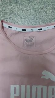 Vorschaubild 4 von Damen Sport T-Shirt Gr. 38 M Rosa Baumwolle Kurzarm Logo