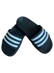 Vorschaubild 2 von Adilette Kinder Badeschuhe Gr. 30 Schwarz Streifen Sportlich Freizeit