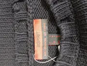 Vorschaubild 3 von Damen Pullover Gr. 36/S Blau Lochmuster Strick Langarm