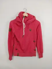 Vorschaubild 2 von Damen Hoodie Rosa Gr. 36/S Casual Baumwolle Kapuzenpullover