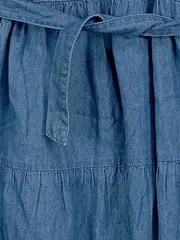 Vorschaubild 3 von Mädchen Sommerkleid Jeanskleid Gr. 104 Blau Rüschen