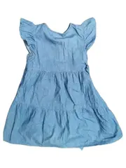 Vorschaubild 2 von Mädchen Sommerkleid Jeanskleid Gr. 104 Blau Rüschen