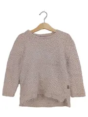 Vorschaubild 1 von Pullover Kinder Gr. 116 Rosa Strukturmuster Langarm Glitzer