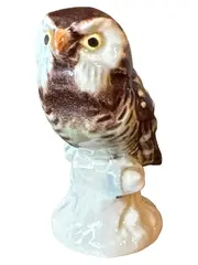 Vorschaubild 1 von Porzellan Eule Dekofigur Mehrfarbig 6cm Tiermotiv Klassisch