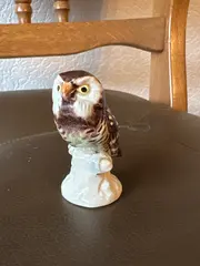 Vorschaubild 3 von Porzellan Eule Dekofigur Mehrfarbig 6cm Tiermotiv Klassisch
