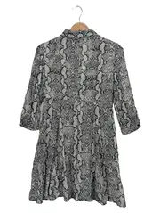 Vorschaubild 2 von Damen Blusenkleid 38;M Grau Schlangenmuster Modisch