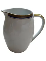 Vorschaubild 1 von Thomas Milchkännchen Porzellan Weiß Strukturmuster Metallic-Look 10cm