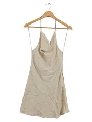 Vorschaubild 1 von Cocktailkleid Damen 36;S Beige Elegant Trägerkleid Viskose