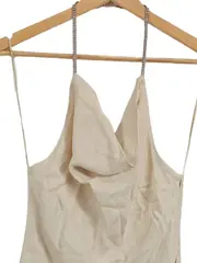 Vorschaubild 3 von Cocktailkleid Damen 36;S Beige Elegant Trägerkleid Viskose