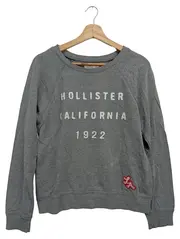 Vorschaubild 1 von Damen Sweatshirt Gr. 36/S Grau Logo Print Casual Baumwolle