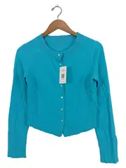 Vorschaubild 1 von Damen Strickjacke Türkis Gr. N3 (38;M) Basic