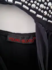 Vorschaubild 2 von Abendkleid Schwarz Strass Cut-Out Damen Gr. S/36 Elegant