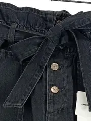 Vorschaubild 6 von Paper Bag Shorts Damen Schwarz Gr. 34 Baumwolle Casual