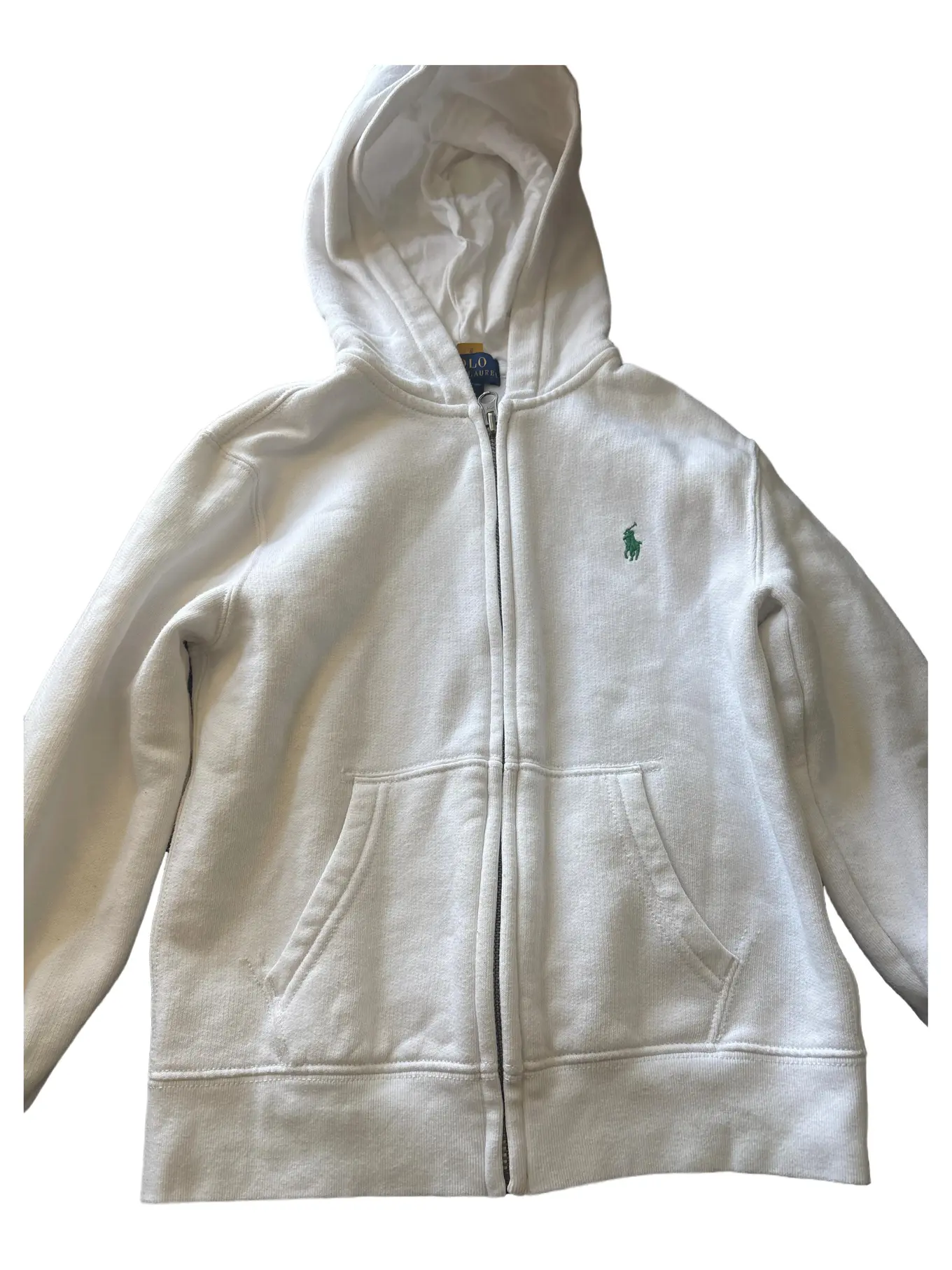 RALPH LAUREN Kinder Sweatjacke Kapuzenjacke Gr. 6/116 Weiß Casual