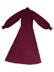 Vorschaubild 1 von Damen Maxikleid Rot Elegant Gr. 36/S Viskose Cut-Outs