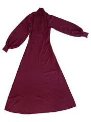Vorschaubild 2 von Damen Maxikleid Rot Elegant Gr. 36/S Viskose Cut-Outs