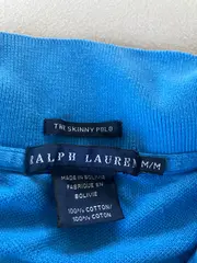 Vorschaubild 4 von Poloshirt Herren Blau Gr. M Kurzarm Baumwolle Logo