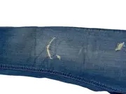 Vorschaubild 2 von Damen Slim Fit Jeans Größe 44 Blau Modern Cut-Outs Fransen