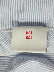 Vorschaubild 4 von Kinder Hemdbluse Gr. 128/134 Blau Gestreift Baumwolle Langarm Casual