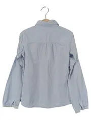 Vorschaubild 2 von Kinder Hemdbluse Gr. 128/134 Blau Gestreift Baumwolle Langarm Casual