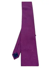 Vorschaubild 1 von Krawatte Herren Lila Seide Gepunktet Elegant Business 150cm 9cm