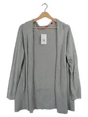 Vorschaubild 1 von Damen Strickjacke Cardigan offen Gr. 48 Grau Viskose