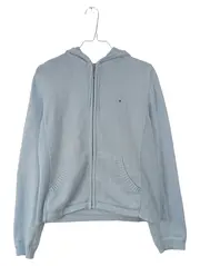 Vorschaubild 1 von Sweatjacke Kapuze Herren Gr. L Hellblau Baumwolle