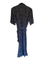 Vorschaubild 2 von Jean Paul Damen Blusenkleid Gr. 36 S Blau gepunktet Viskose Casual