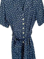 Vorschaubild 6 von Jean Paul Damen Blusenkleid Gr. 36 S Blau gepunktet Viskose Casual
