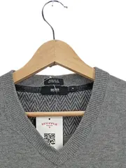 Vorschaubild 3 von Herren Pullover Meliert Baumwolle Wolle Grau Gr. XL 52 Langarm