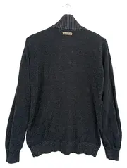 Vorschaubild 2 von Herren Strickjacke Grau Meliert Klassisch Gr. 46/S Baumwolle Reißverschluss