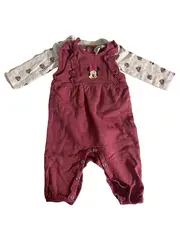 Vorschaubild 1 von Set Mädchen Latzhose Langarmshirt Minnie Maus Rosa Gr. 56